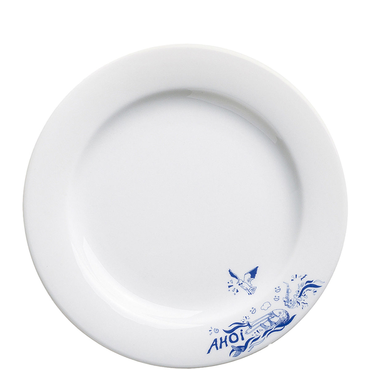 Kahla Brunch-Teller Ahoi Marie Musik 22.6x2.5 cm (ØxH); blau; rund; 6 Stück / Pack