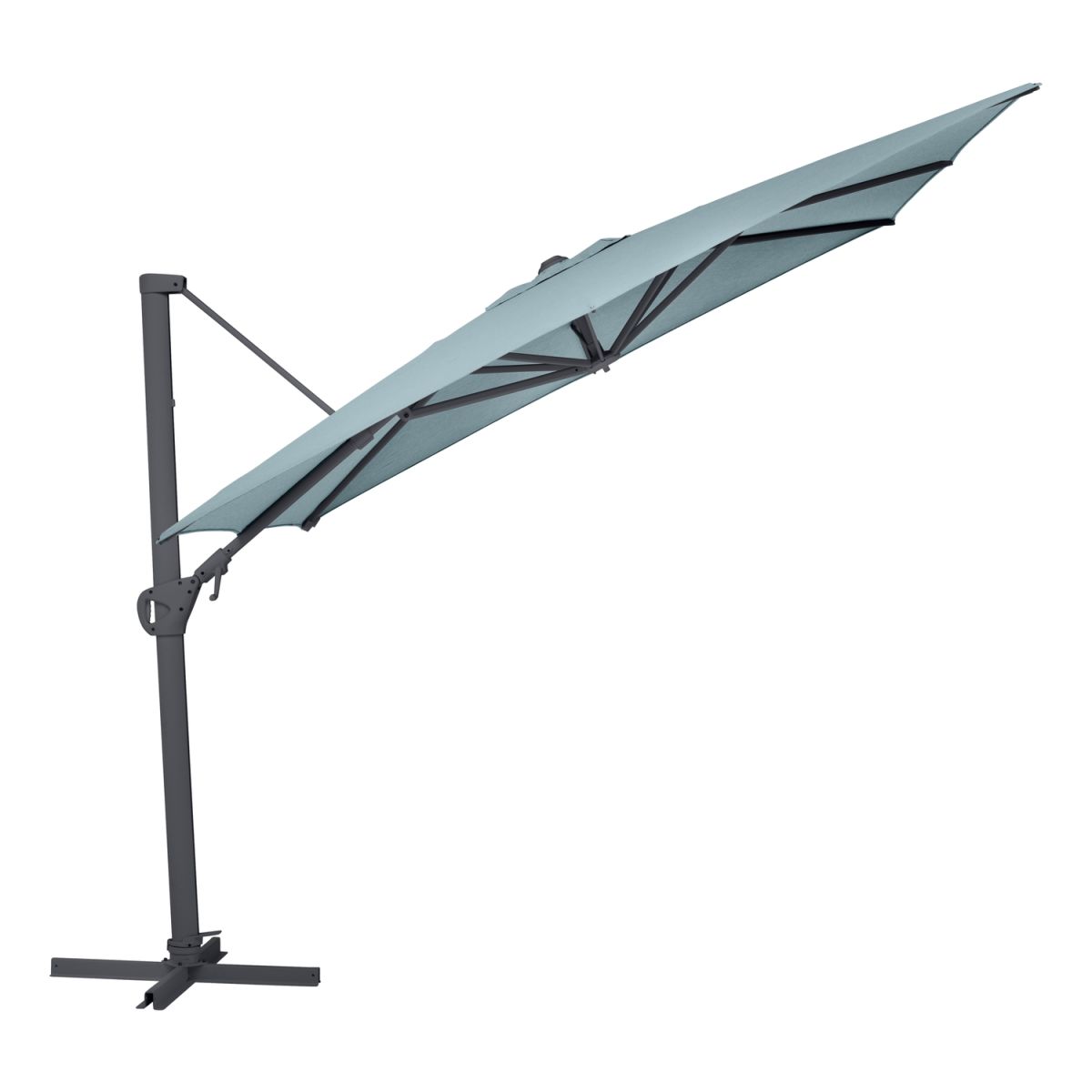 KETTLER Ampelschirm EASY SWING LX; 300x300x260 cm (LxBxH); salbei; Gestell anthrazit; quadratisch; 3 Stück / Pack