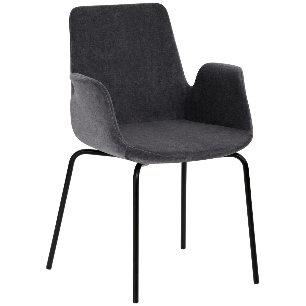 Mayer Sitzmöbel Sessel 2009 Polyester-Stoff, mit Armlehnen 58x59x87 cm (BxTxH); Sitz anthrazit, Gestell schwarz