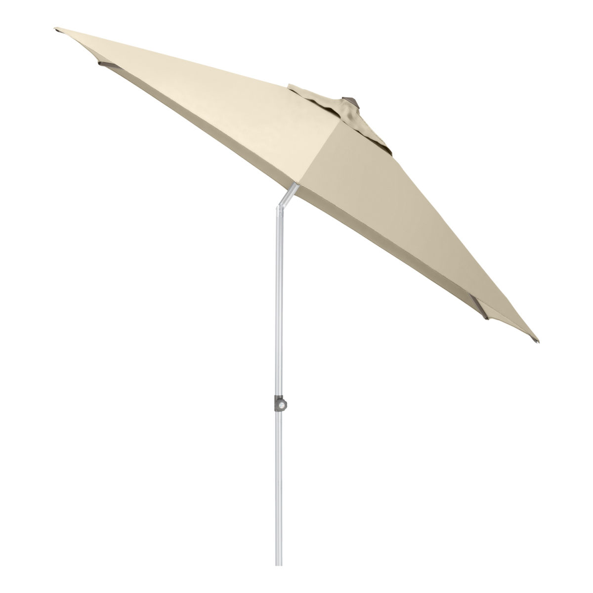 KETTLER Stockschirm rund EASY PUSH LX; 300x300x250 cm (LxBxH); natur; Gestell silber; rund