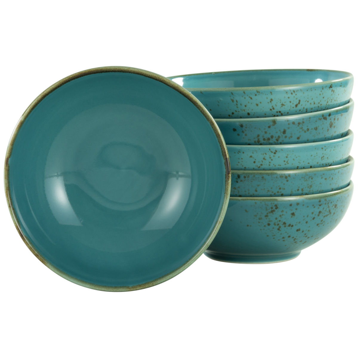 CreaTable Nature Collection - Schale 6-tlg 400 ml, 16.5x6 cm (ØxH); petrol; rund; 6 Stück / Pack