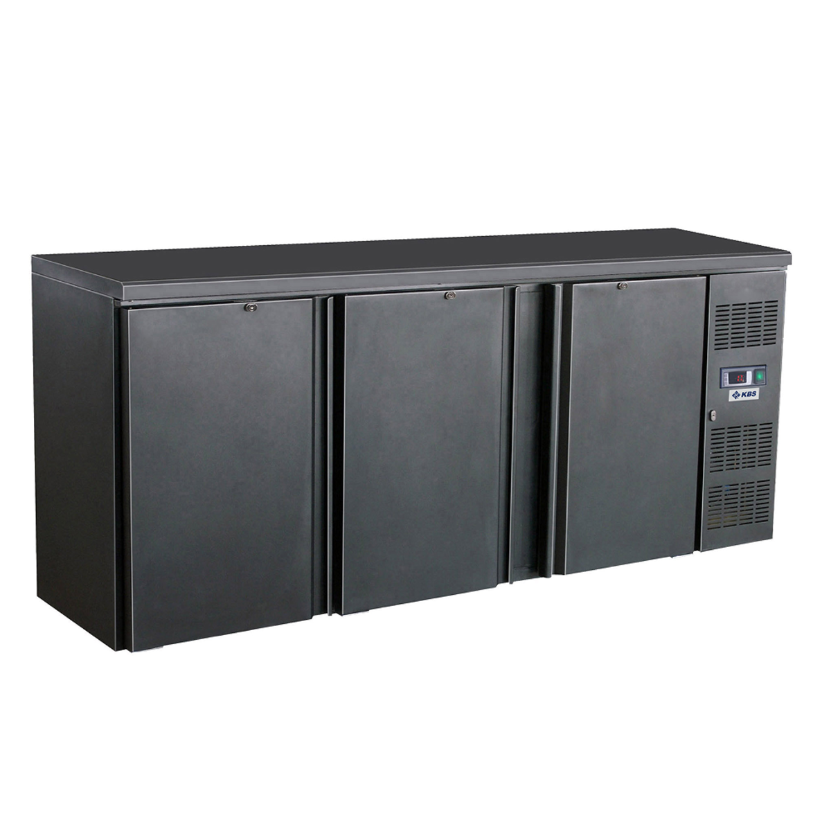 KBS Backbar BB 200 mit Volltüren 355 l, 200.2x86x51.3 cm (BxHxT); schwarz
