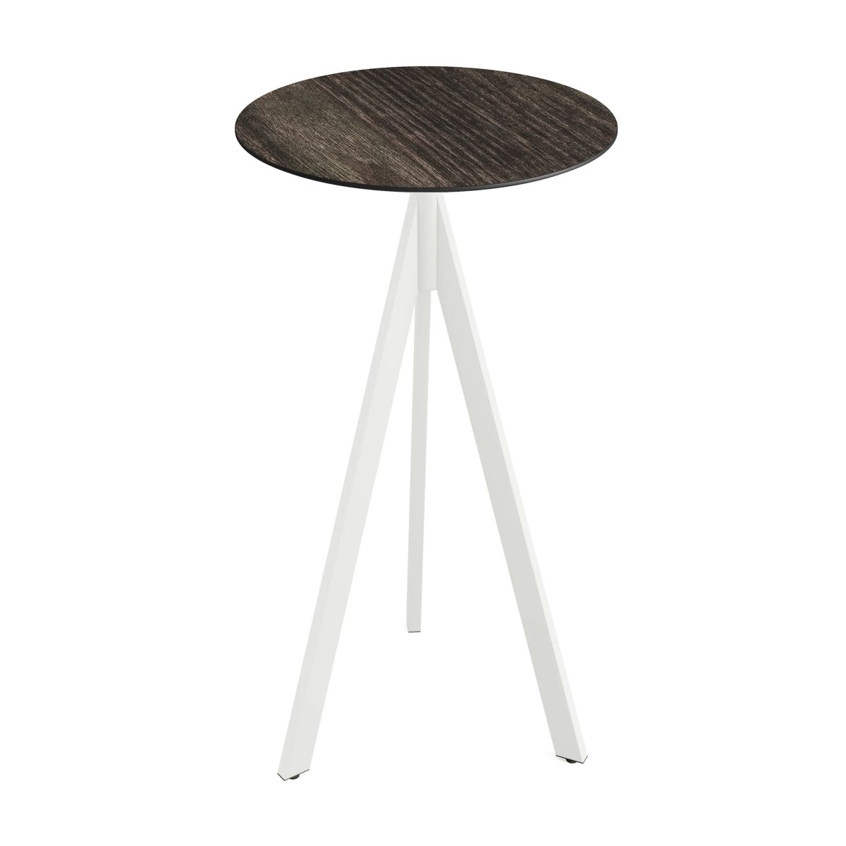 Feros Infinity Tripod Stehtisch frame + HPL Ø70 cm 110x70 cm (HxØ); weiß/dunkelbraun; rund