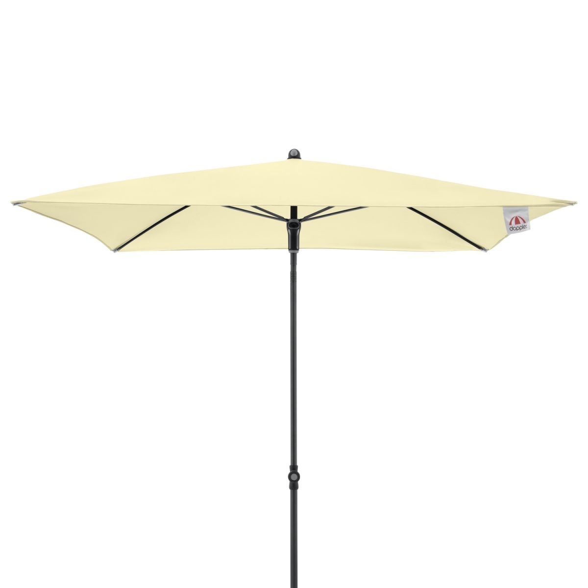 Doppler Gastro Sonnenschirm Waterproof Eckig; 180x180x251 cm (LxBxH); natur