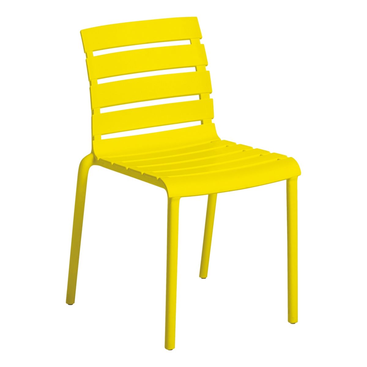 KETTLER Stapelstuhl PONZA aus Kunststoff 47x55x78 cm (BxTxH); Sitz gelb, Gestell gelb; 4 Stück / Pack