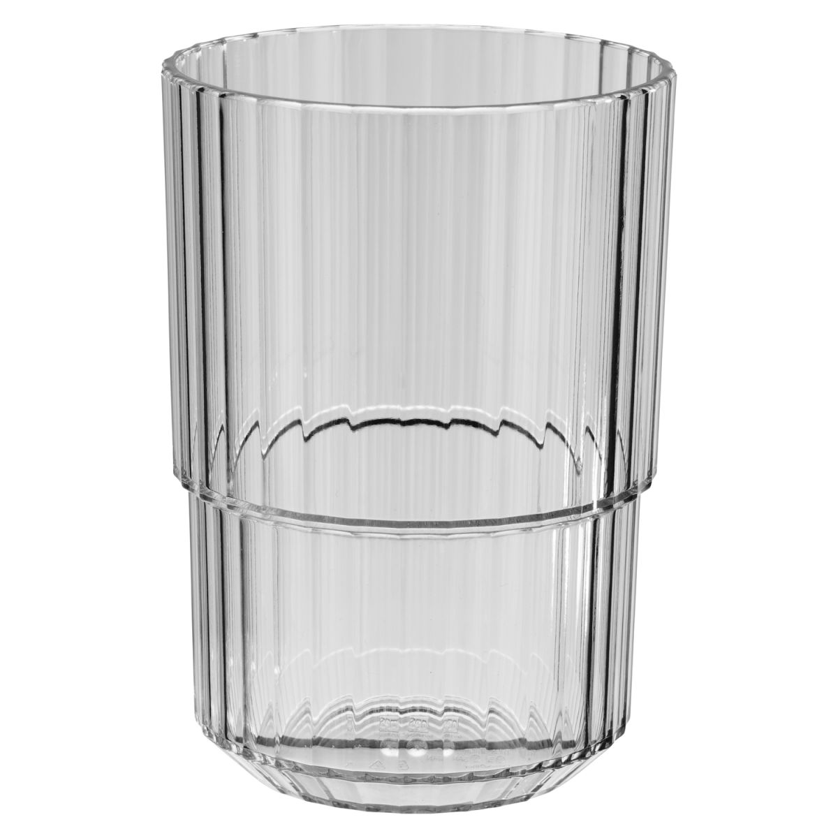 APS Trinkbecher LINEA, Tritan 400 ml, 8.5x8.5x12 cm (LxBxH); grau; 48 Stück / Pack