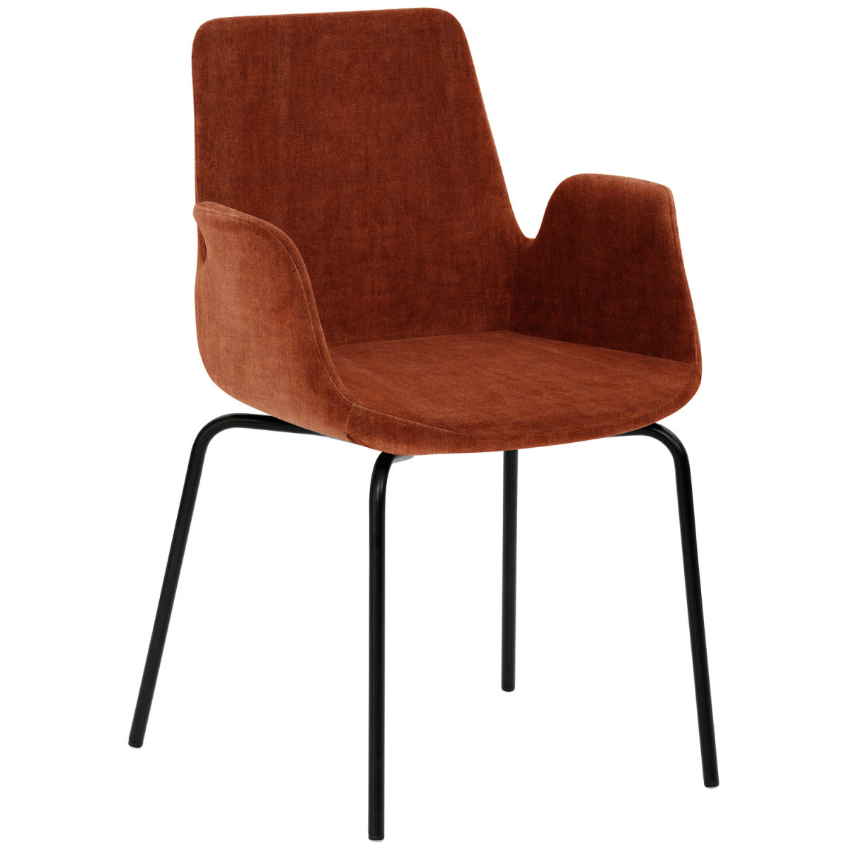 Mayer Sitzmöbel Sessel 2009 Polyester-Stoff, mit Armlehnen 58x59x87 cm (BxTxH); Sitz rostbraun, Gestell schwarz