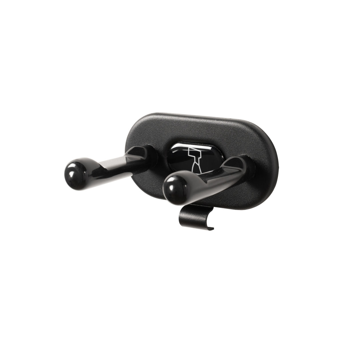 Porta asciucapelli da muro Durham nero CORBY; 10.5x6.5x7.5 cm (LxHxP); nero; 12 pz. / Pacco