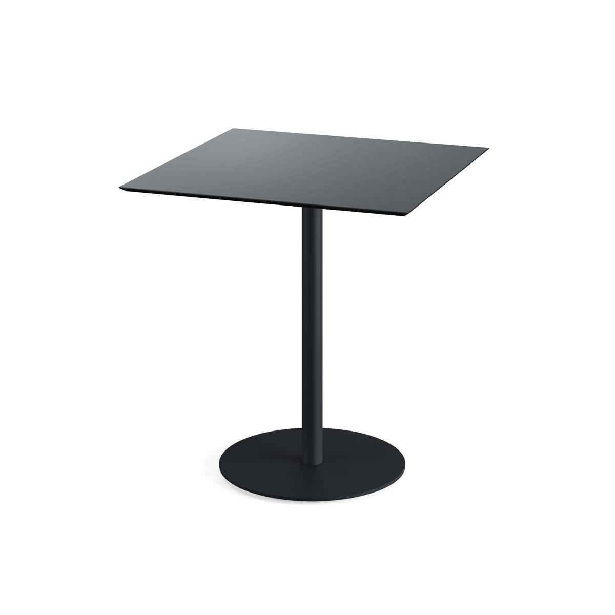 Feros Terrassentisch Urban Schwarz Gestell + HPL quadratisch 70x70x73.2 cm (LxBxH); schwarz; quadratisch