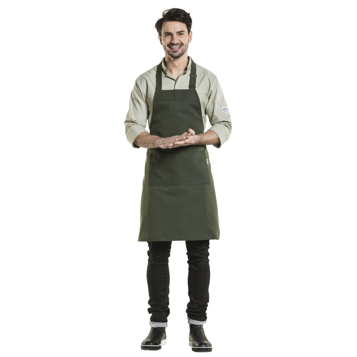 Chaud Devant Latzschürze Nordic Base Forest W70 – L85 85x70 cm (LxB); dunkelgrün
