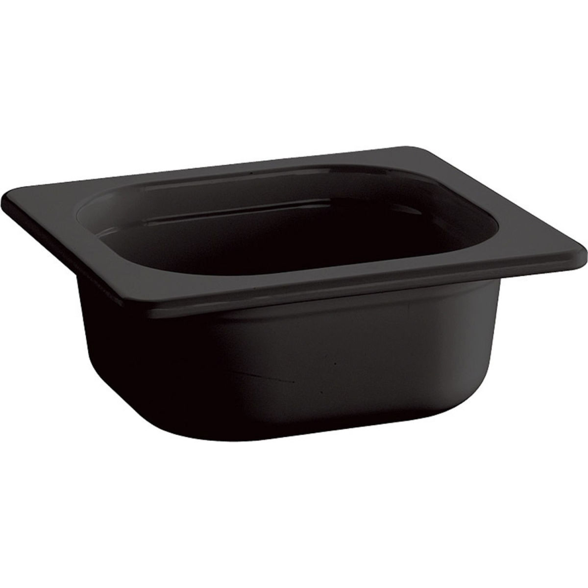 APS GN 1/6 Behälter ECO LINE, Melamin GN 1/6, 0.8 l, 17.6x16.2x6.5 cm (LxBxT); schwarz