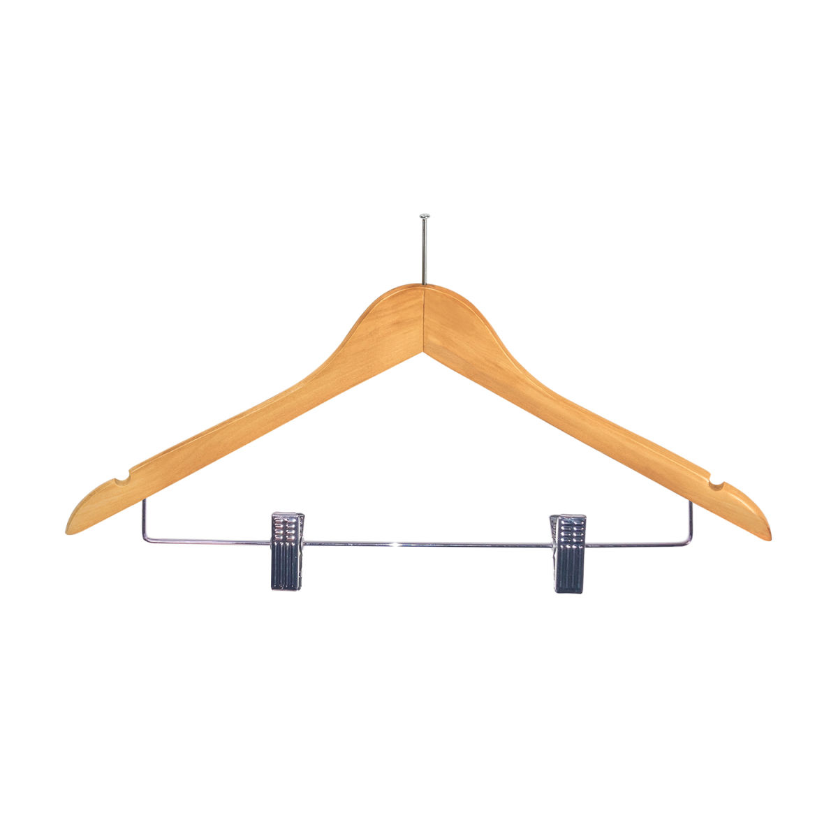 Gruccie per hotel con pinze e gancio antifurto Burlington CORBY; 2.7x26.5 cm (LxH); naturale; 100 pz. / Pacco