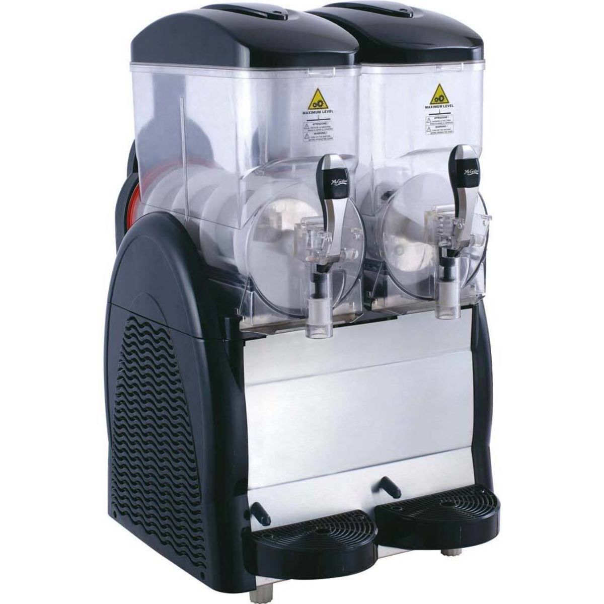 Stalgast Slush-Eis-Maschine 2x12 Liter 24000 ml, 47x81x51 cm (BxHxT); schwarz/silber/transparent
