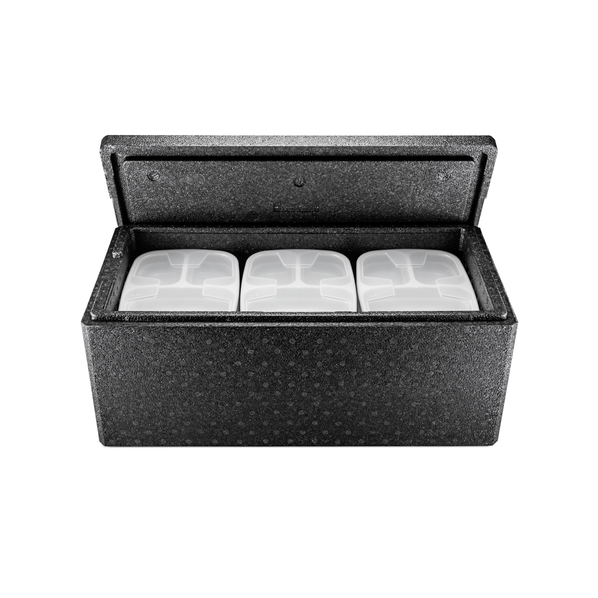 thermohauser Box MENÜ, schwarz, aus EPP 52 l, 63x30x27.5 cm (LxBxH); schwarz