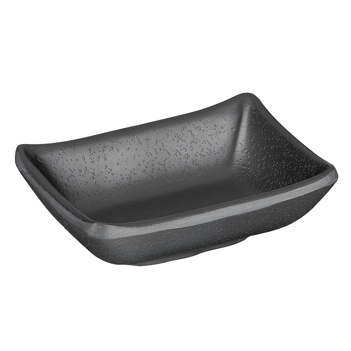 APS Schale ZEN, Melamin, rechteckig 50 ml, 9x7x2.5 cm (LxBxH); schwarz; rechteckig; 24 Stück / Pack