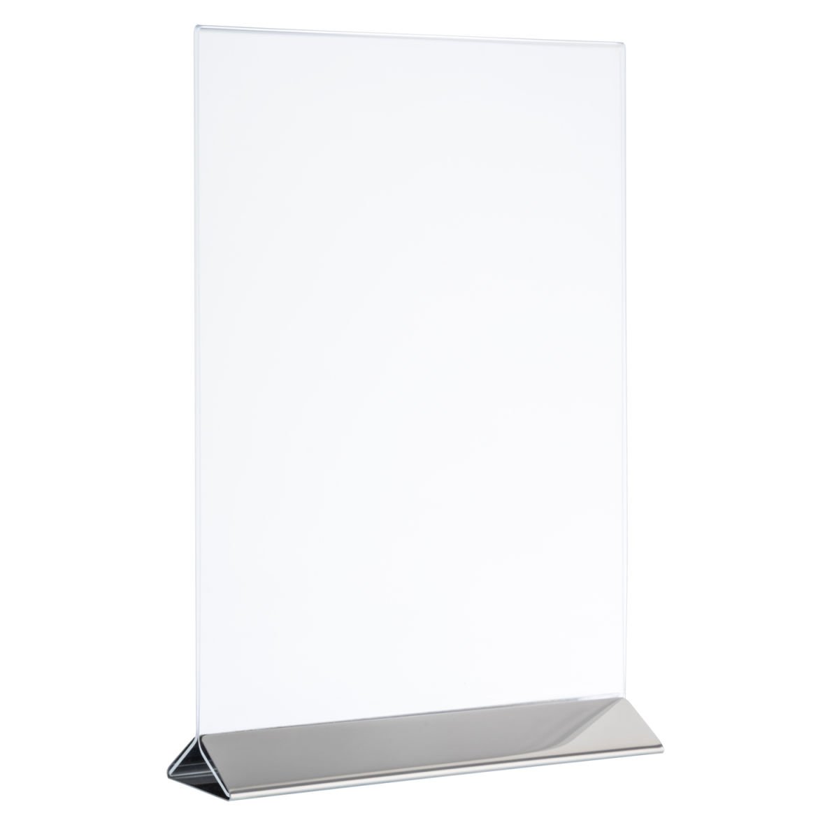 APS Kartenhalter, passend für DIN A4; 10.5x7x17 cm (LxBxH); transparent/silber