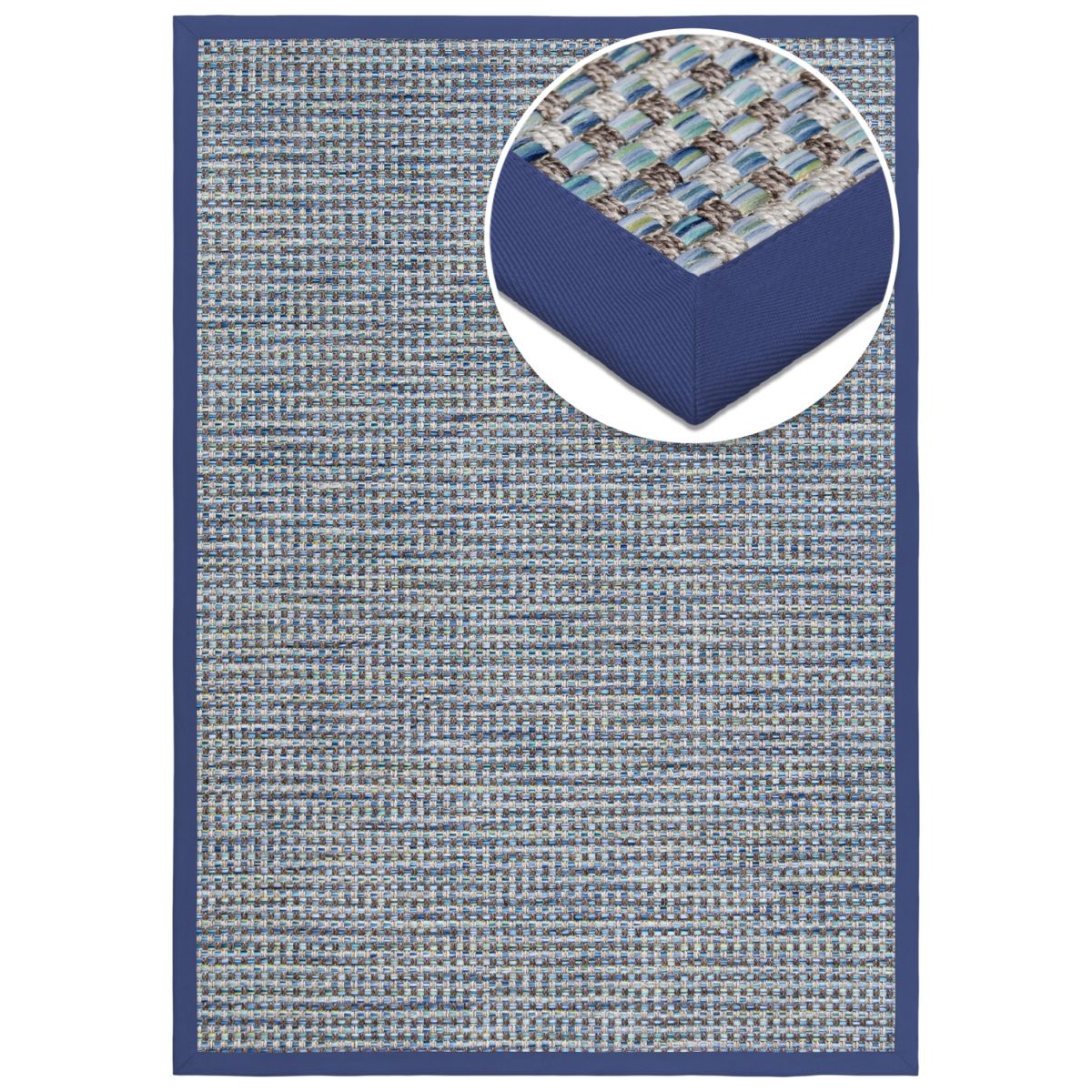Grundstoff Outdoor Teppich Antigua Rocky-Beach 230x160 cm (LxB); graublau