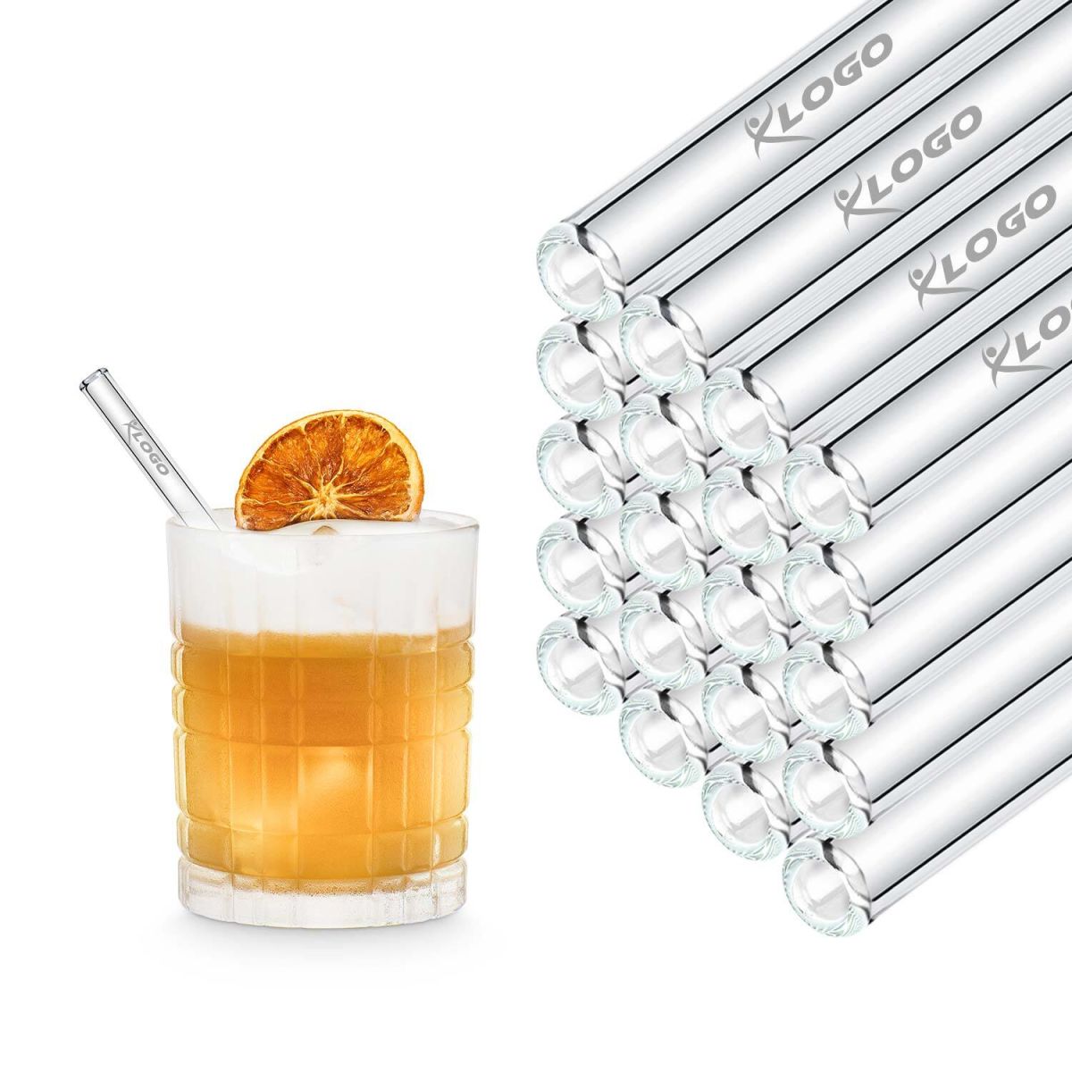HALM Glastrinkhalme HALM inkl. Gravur 0.9x15 cm (ØxL); transparent; 50 Stück / Pack