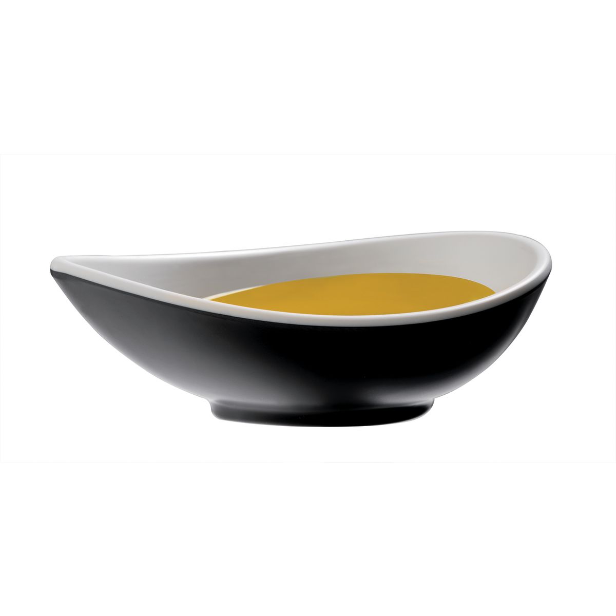 APS Schale HALFTONE, Melamin, oval 100 ml, 14x8x4.5 cm (LxBxH); schwarz/weiß; oval