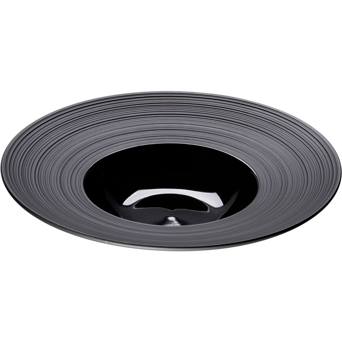 Piatto fondo in porcellana nera  della serie Gourmet Kontrast Stalgast; 320 ml, 26.5x6 cm (ØxH); nero; rotonda; 3 pz. / Pacco