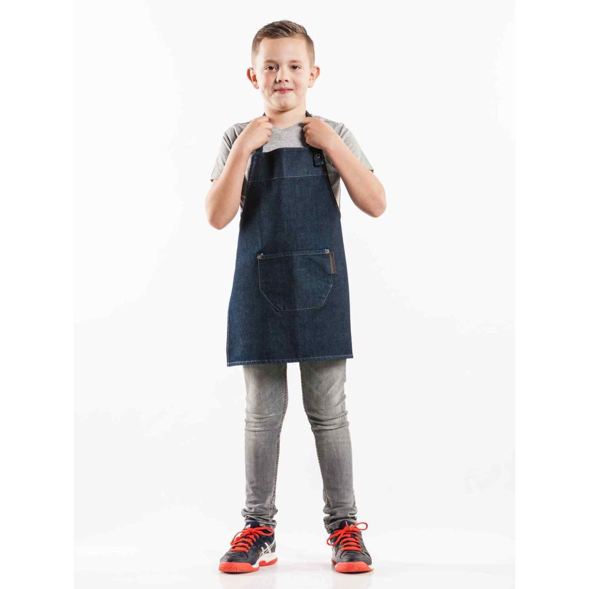 Chaud Devant Latzschürze Kids Blue Denim W50 – L55 55x50 cm (LxB); denim dunkel