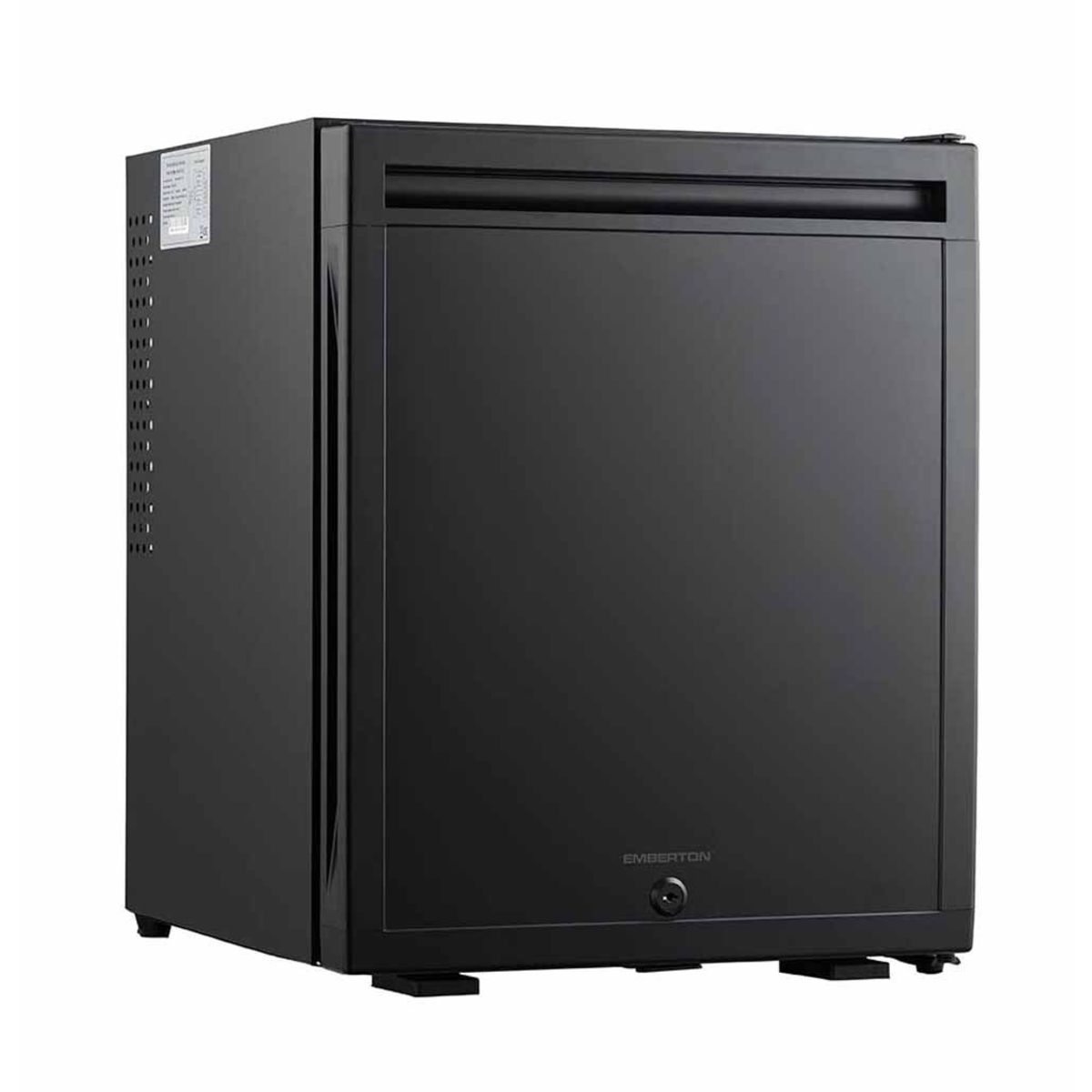 Emberton Chesham 35-Liter-Minikühlschrank, leise Thermoelektrisch (Massivtür) mit Ein-/Ausschalter, Schlüssel und Schloss; 44x55x51 cm (BxHxT); schwarz