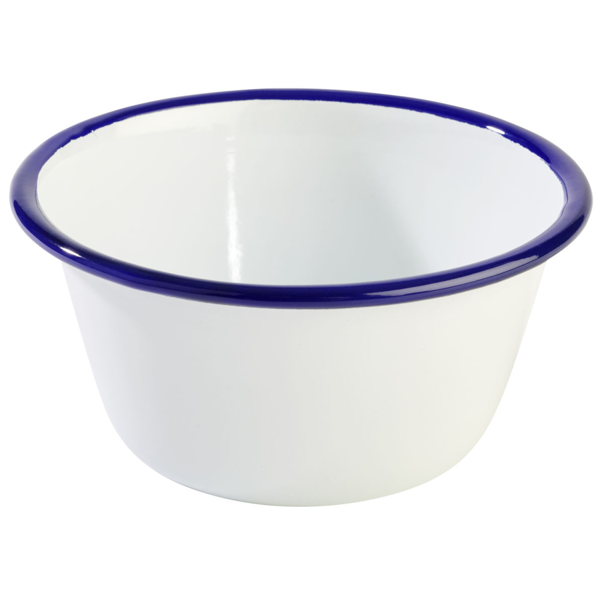APS Schale ENAMELWARE, emailliertes Stahlblech, groß 500 ml, 13x13x13x6 cm (LxBxØxH); weiß; rund