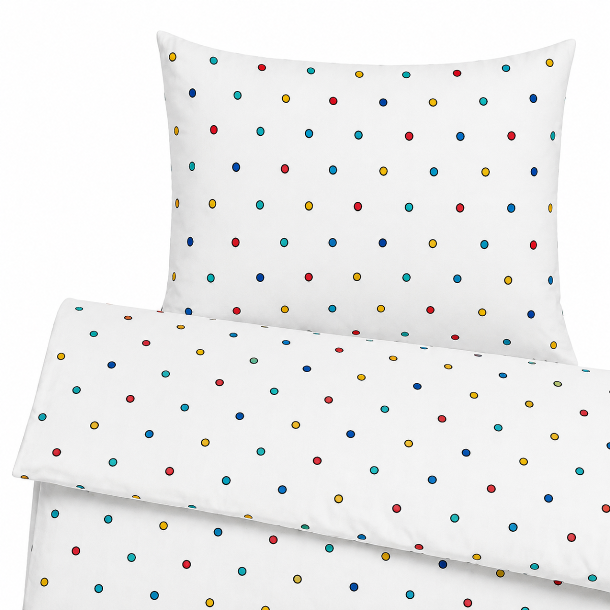 bertsch Hotelwäsche Kinderbettwäsche "Pünktchen", Garnitur 40/60 cm x 100/135 cm; 100x135 cm (BxL), 60x40 cm (LxB); mehrfarbig