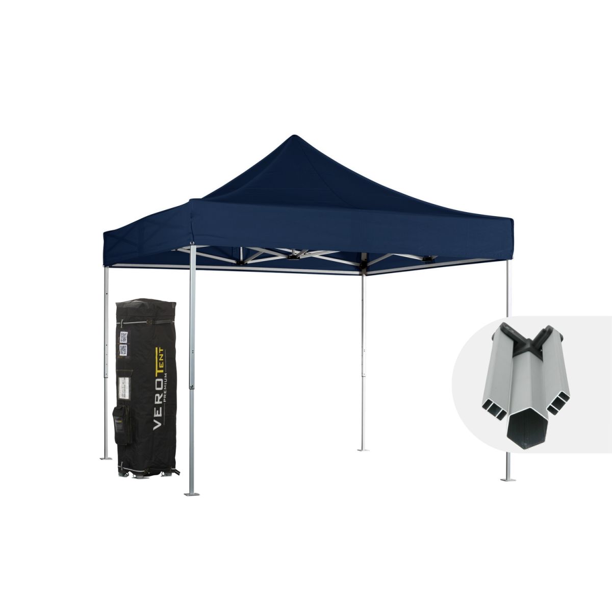 VeroTENT VeroTENT Faltpavillon 3x3m Starter mit Dach 300x300x330 cm (LxBxH); navy
