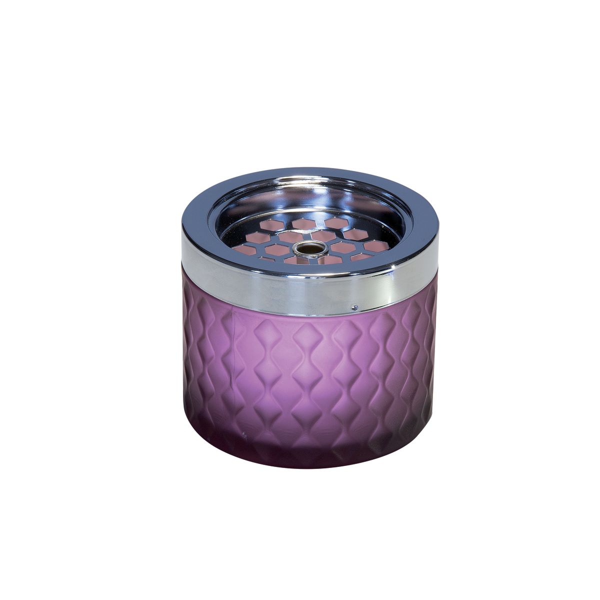 APS Windaschenbecher VENTIS, Glas/Metall; 9.5x9.5x8 cm (BxØxH); lila; rund