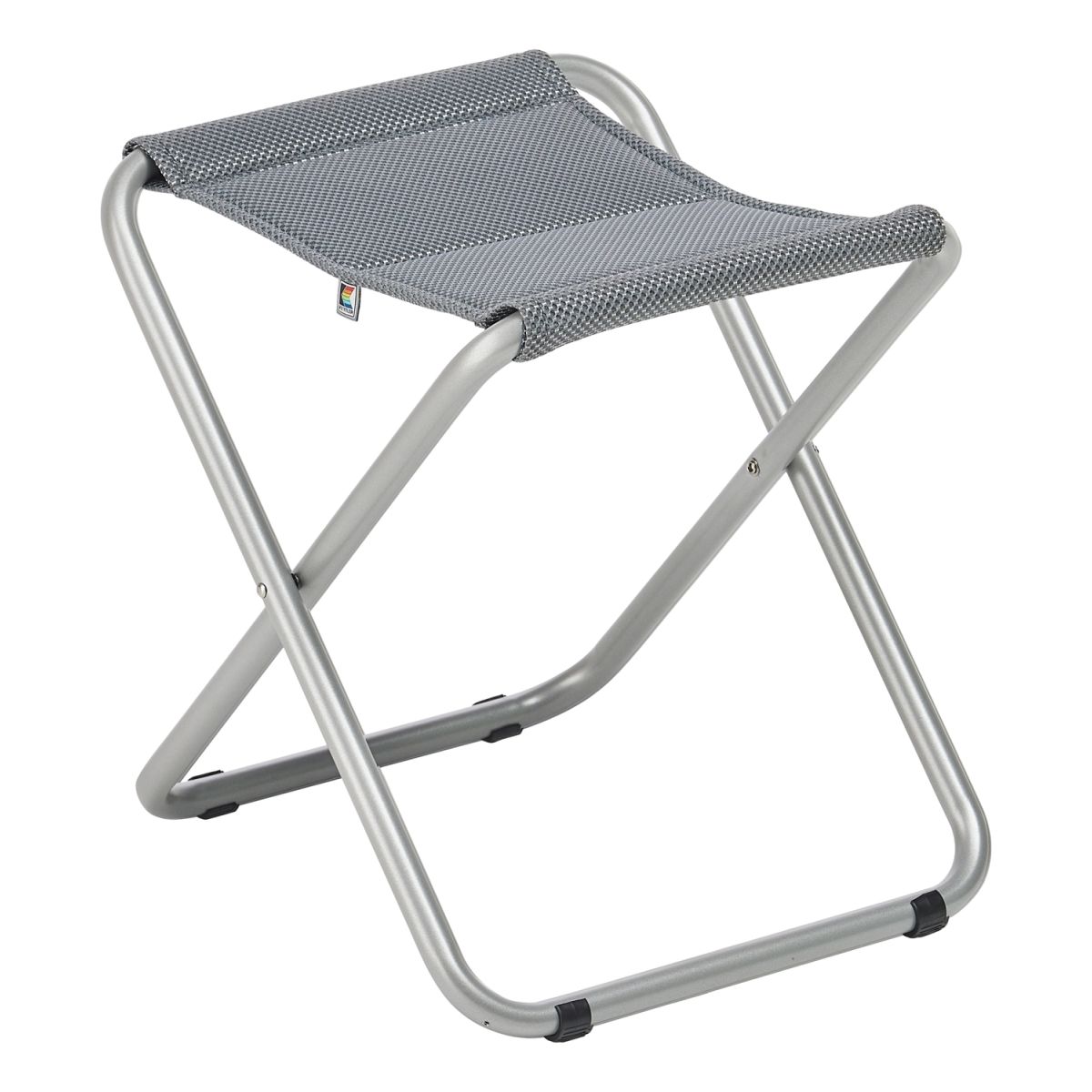 KETTLER Falthocker SLIGHT; 43x42x42x46 cm (BxTxLxH); Sitz grau, Gestell silber
