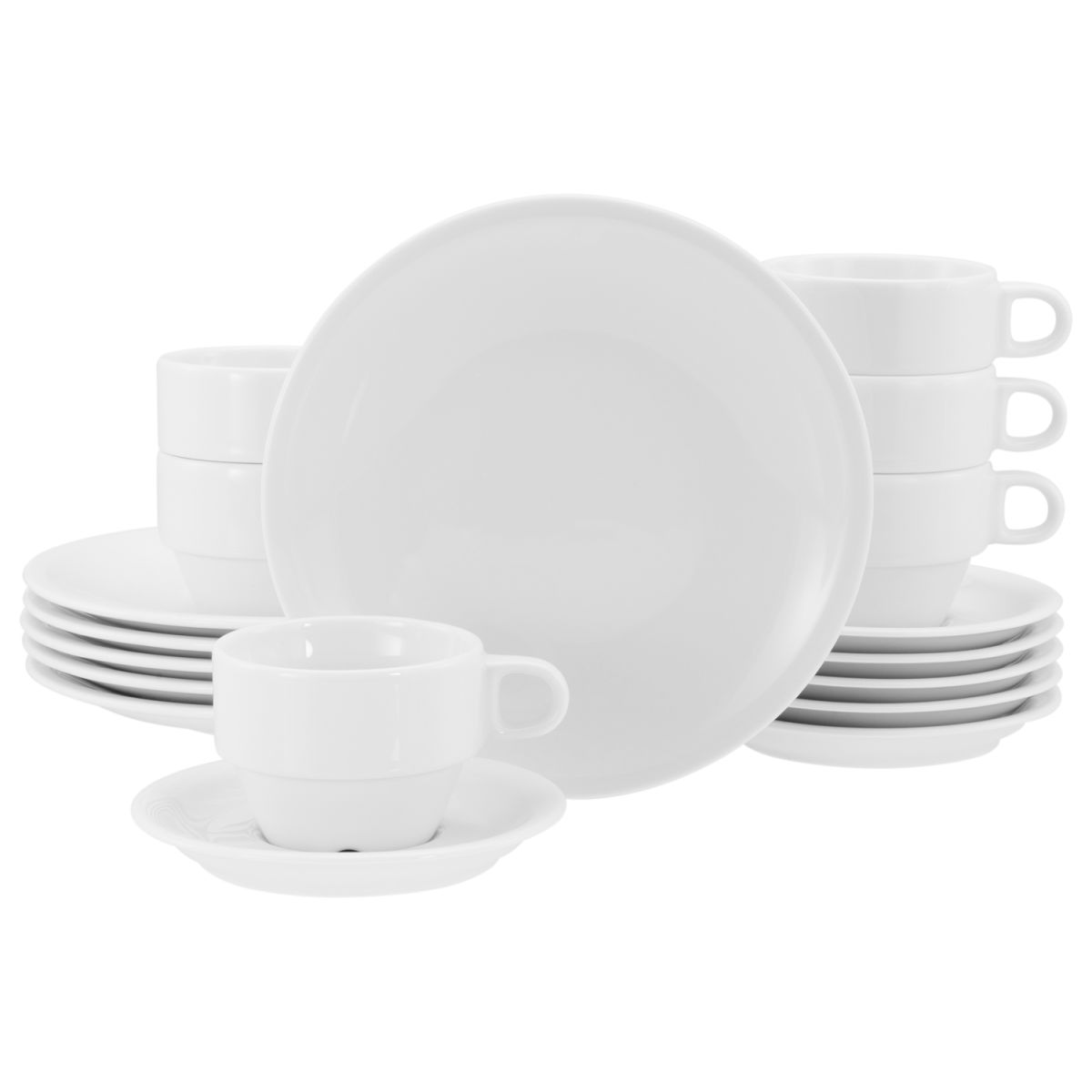 CreaTable Milano Weiss - Kaffeeservice 18-tlg weiß