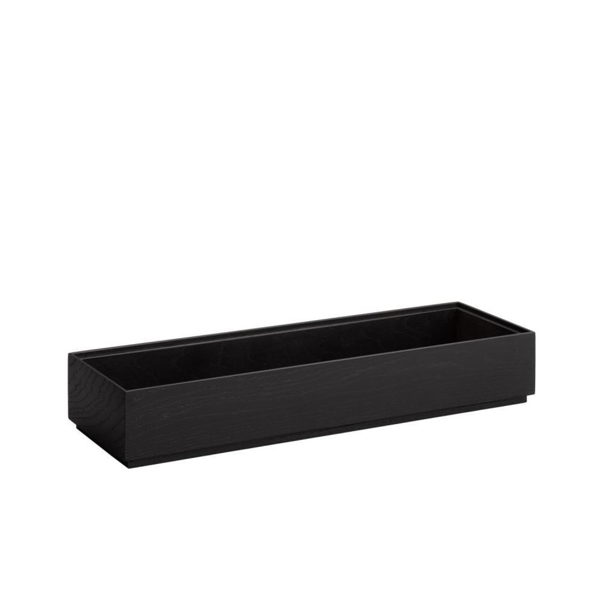 APS GN 2/4 Holzbox -VALO- 53 x 16,2 cm, H: 4,5 cm Eichenholz, schwarz (lackiert); GN 2/4, 53x16.2x8.5 cm (LxBxH); schwarz
