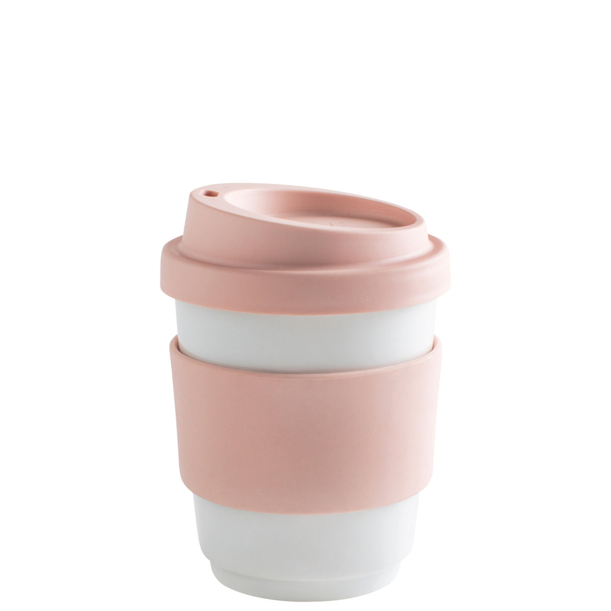 Kahla Becher + Trinkdeckel + Banderole fillit 270 ml, 8x9.5 cm (ØxH); rosé; rund