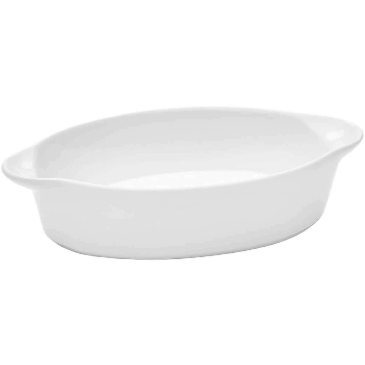 van Well Auflaufform weiß, glänzend, oval, Porzellan 500 ml, 13.5x23.5x5.5 cm (LxBxH); weiß; oval; 6 Stück / Pack