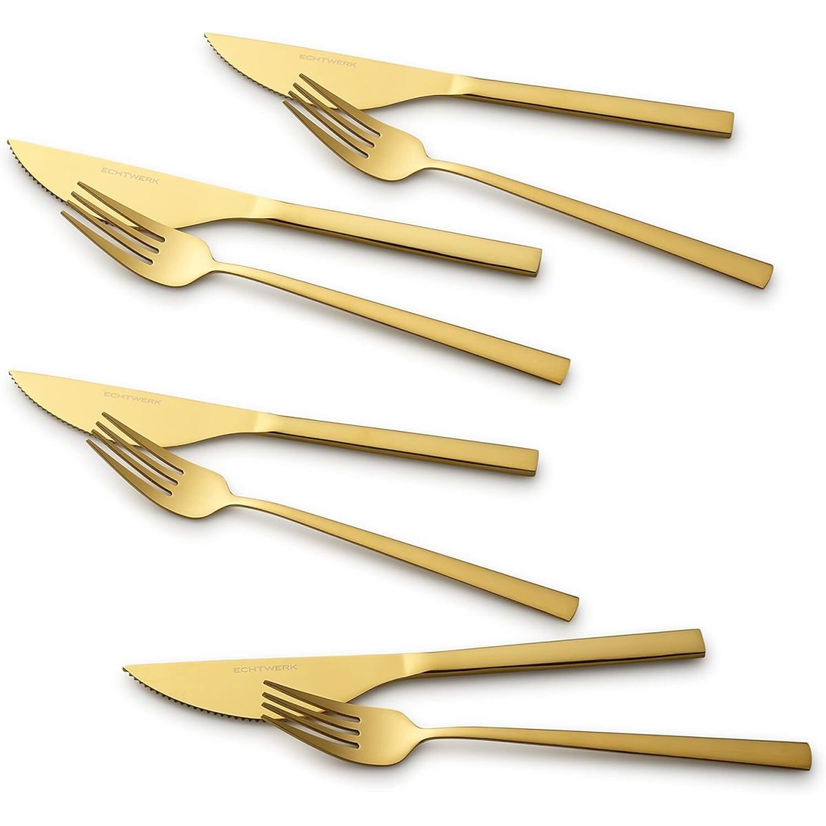 ECHTWERK Pizzabesteck-Set 8-tlg gold
