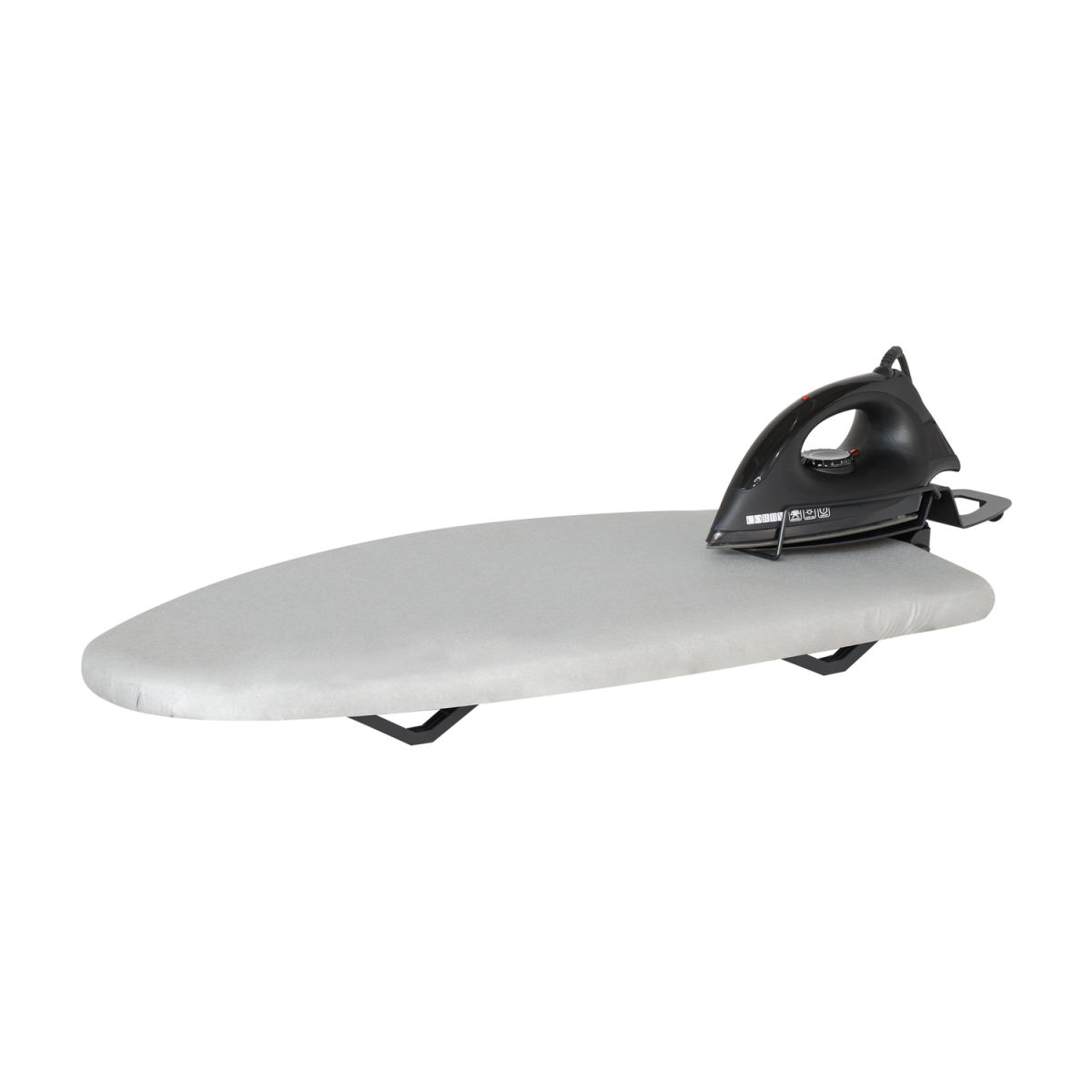 CORBY Corby Sutton Tischbügelstation in Hellgrau mit Sherwood 1200W Trockenbügeleisen – EU-Stecker; 7x31x77 cm (LxBxH); grau