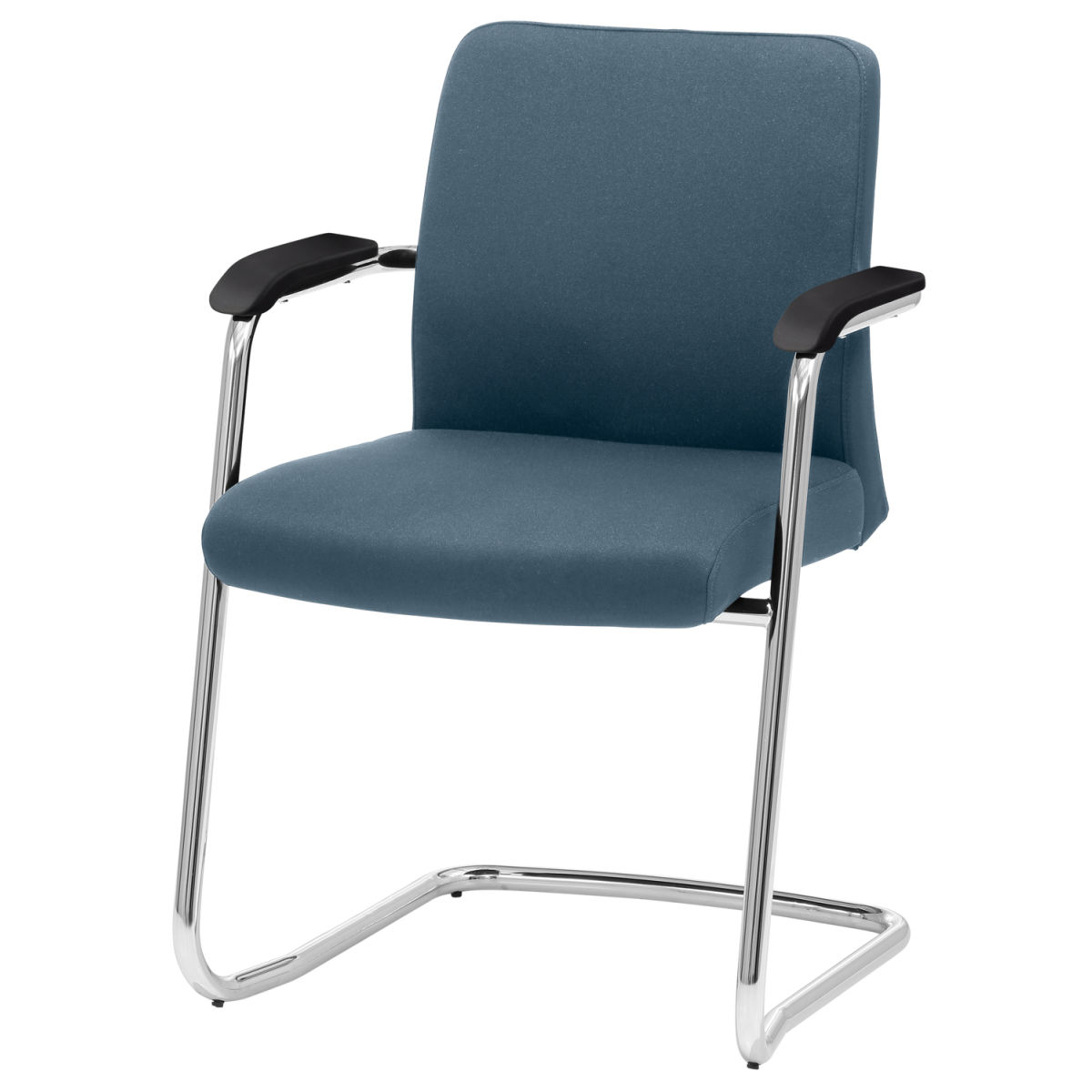 Mayer Sitzmöbel Konferenzstuhl Besucherstuhl Freischwinger 60.5x58x86 cm (BxTxH); Sitz graublau