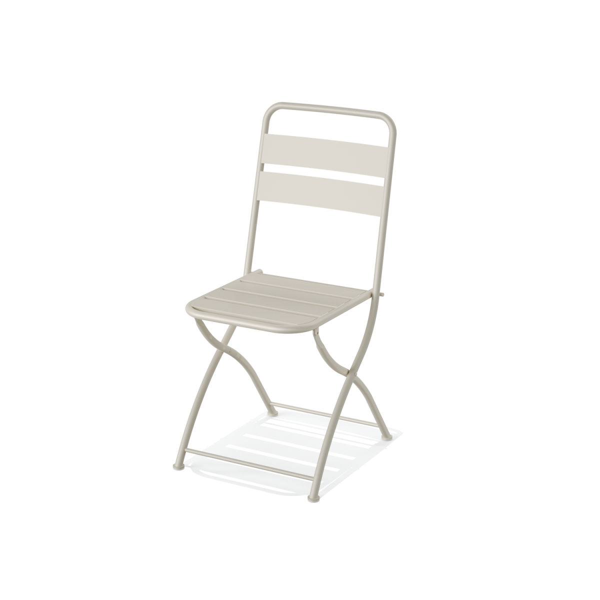 Sedia pieghevole Breeze Bistro in metallo Feros; 44x52x87 cm (LxPxH); beige; 2 pz. / Pacco