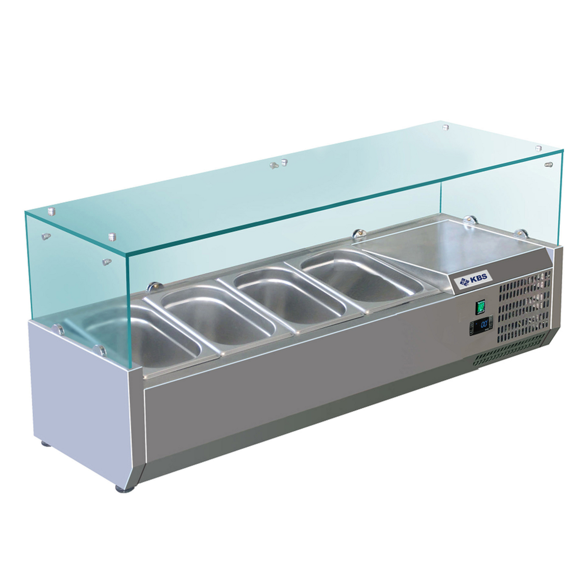 KBS KBS Kühlaufsatz RX1200 (Glas) 120x43.5x39.5 cm (BxHxT); silber