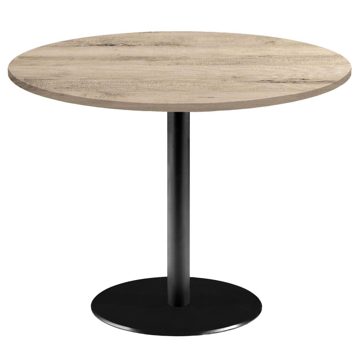 Tavolo Roma XL rotondo - laminato legno & tinta unita RestooTab; 75x120 cm (HxØ); quercia/naturale; rotonda