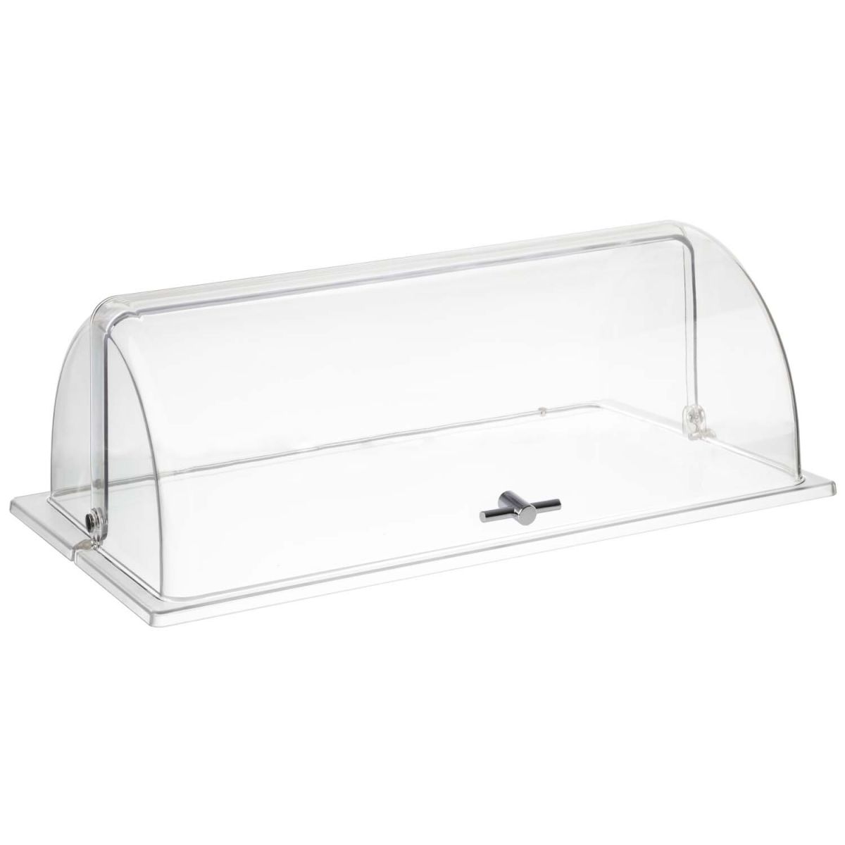 Coperchio Roll-top Capo APS; GN 1/1, 53x32.5x19 cm (LxLxH); trasparente/argento; rettangolare
