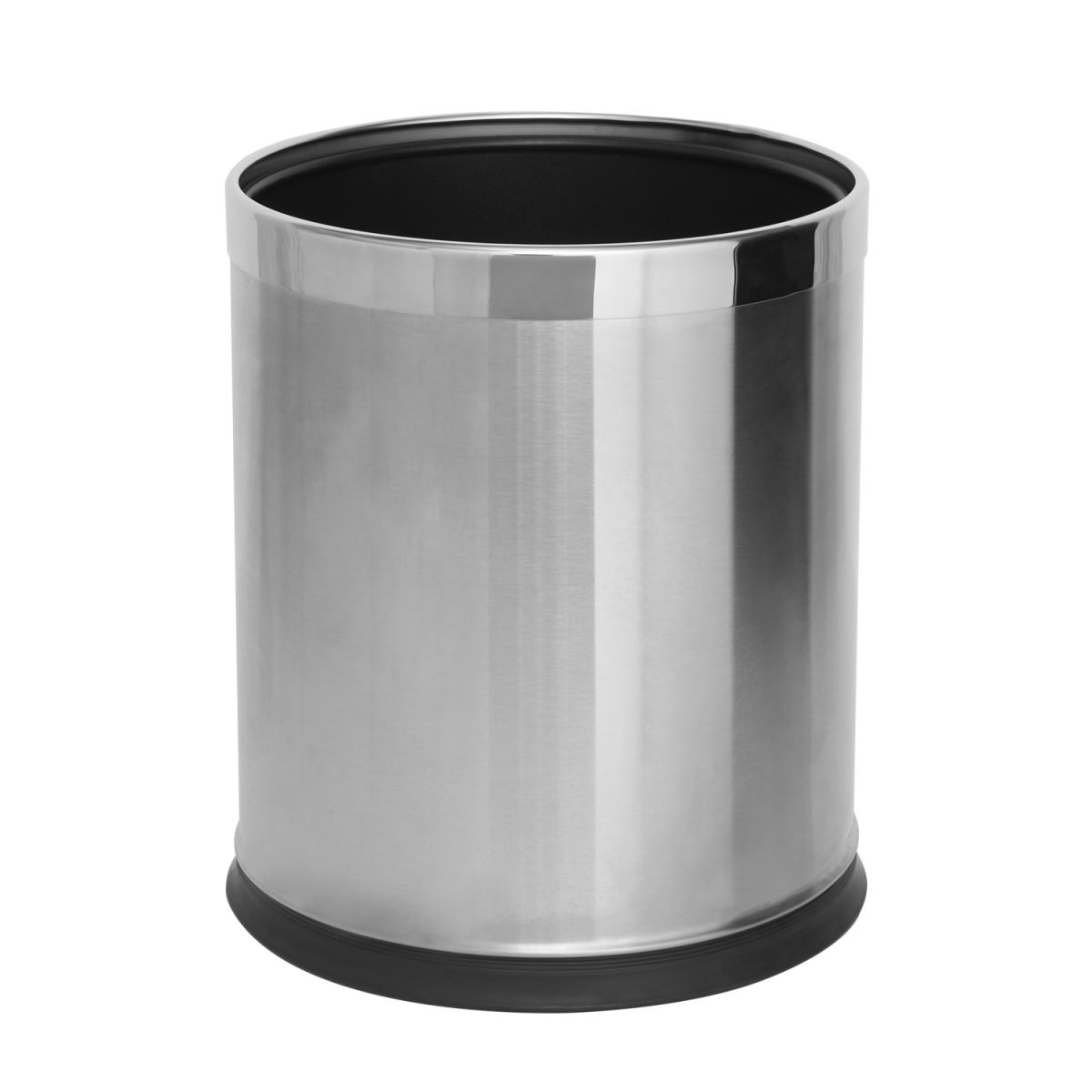 Cestino pattumiera per camera hotel Thornton con anello porta sacchi 9L CORBY; 22.3x22.3x26 cm (LxLxH); argento