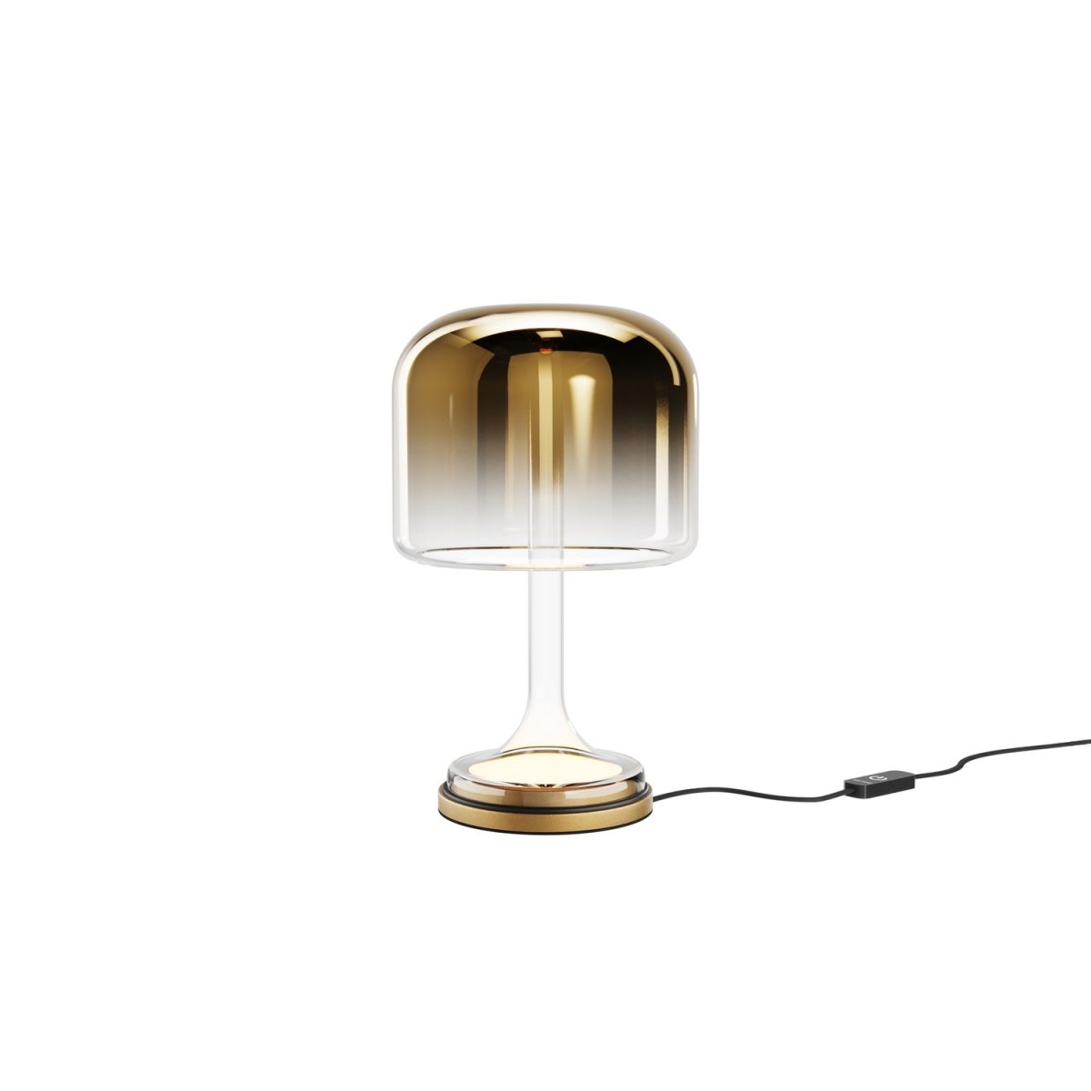 Maytoni Maytoni Tischleuchte Spirito Schwarz, aus Metall und Glas, LED, 1600lm, 3000K; 18x18x18x28 cm (LxBxØxH); gold; Gestell gold