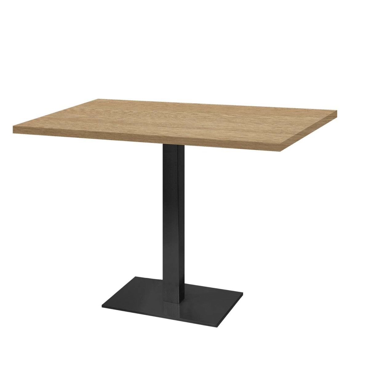 Tavolo Milano rettangolare - laminato legno & tinta unita RestooTab; 120x70x75 cm (LxLxH); quercia/giallo miele; rettangolare