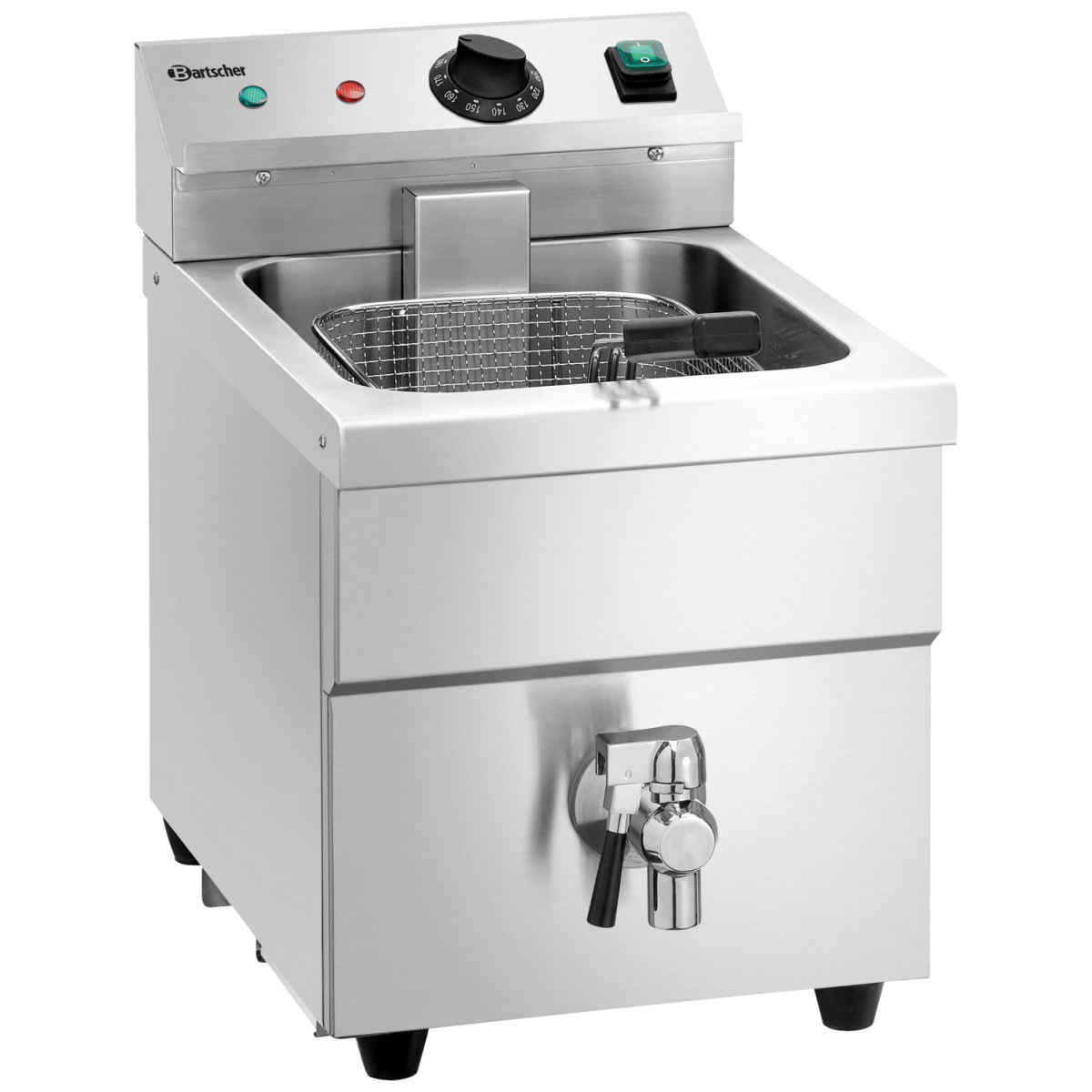 Bartscher Inductie friteuse 8 L; 8000 ml, 29x56.5x41.5 cm (BxDxH); zilver