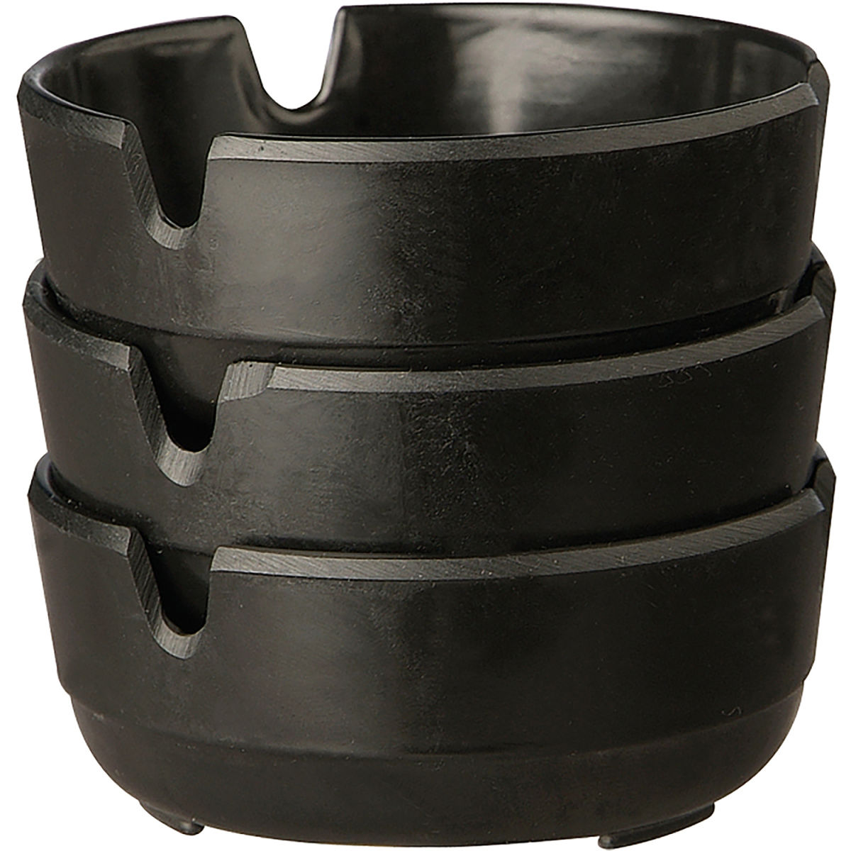 APS Aschenbecher Casual Break 7.8x8x3 cm (BxØxH); schwarz; rund; 3 Stück / Pack