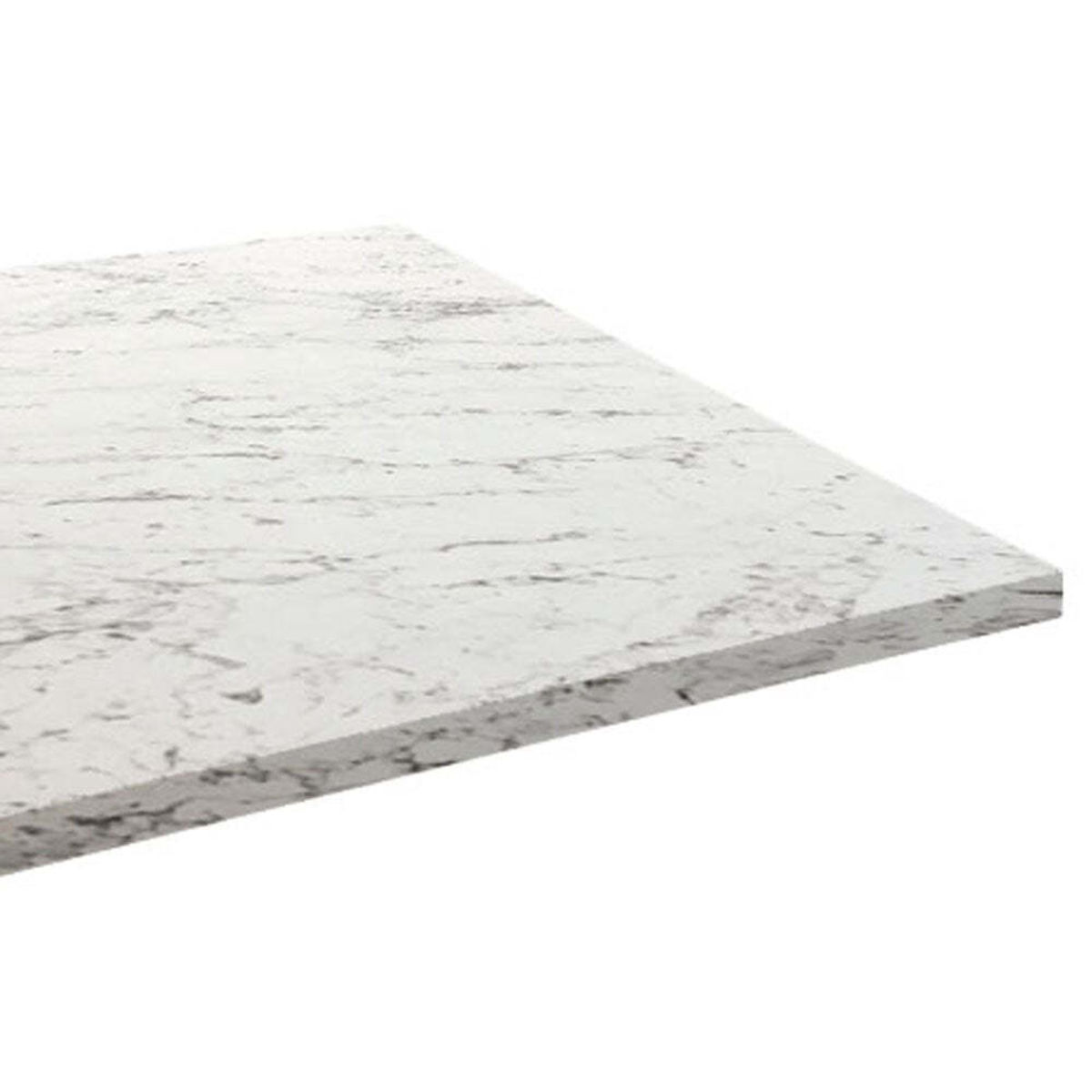 Piano tavolo quadrato, decoro in marmo RestooTab; 70x70 cm (LxL); bianco/grigio pietra/marmorizzato; quadrata