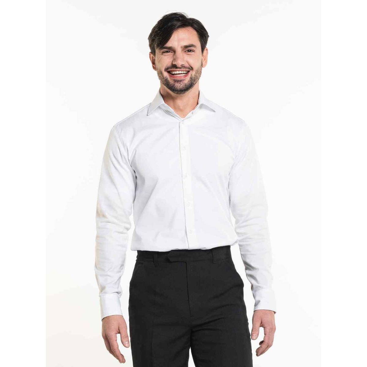 Chaud Devant Hemd Men White Stretch; Kleidergröße M; weiß