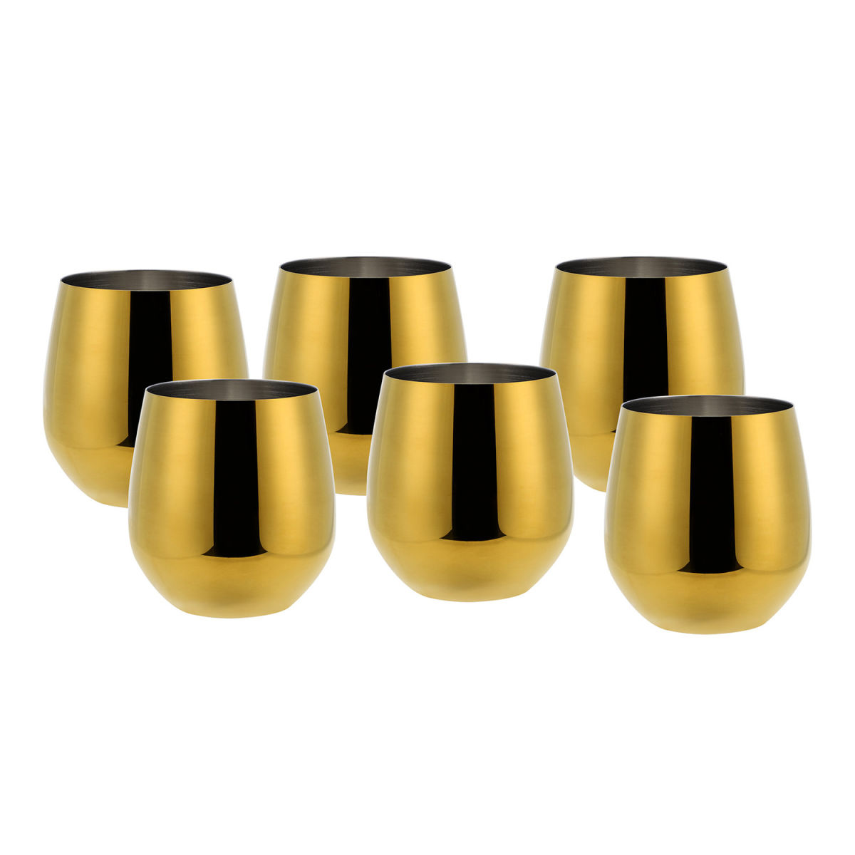 ECHTWERK Weingläser 500 ml, 7.5x10 cm (ØxH); gold; 6 Stück / Pack